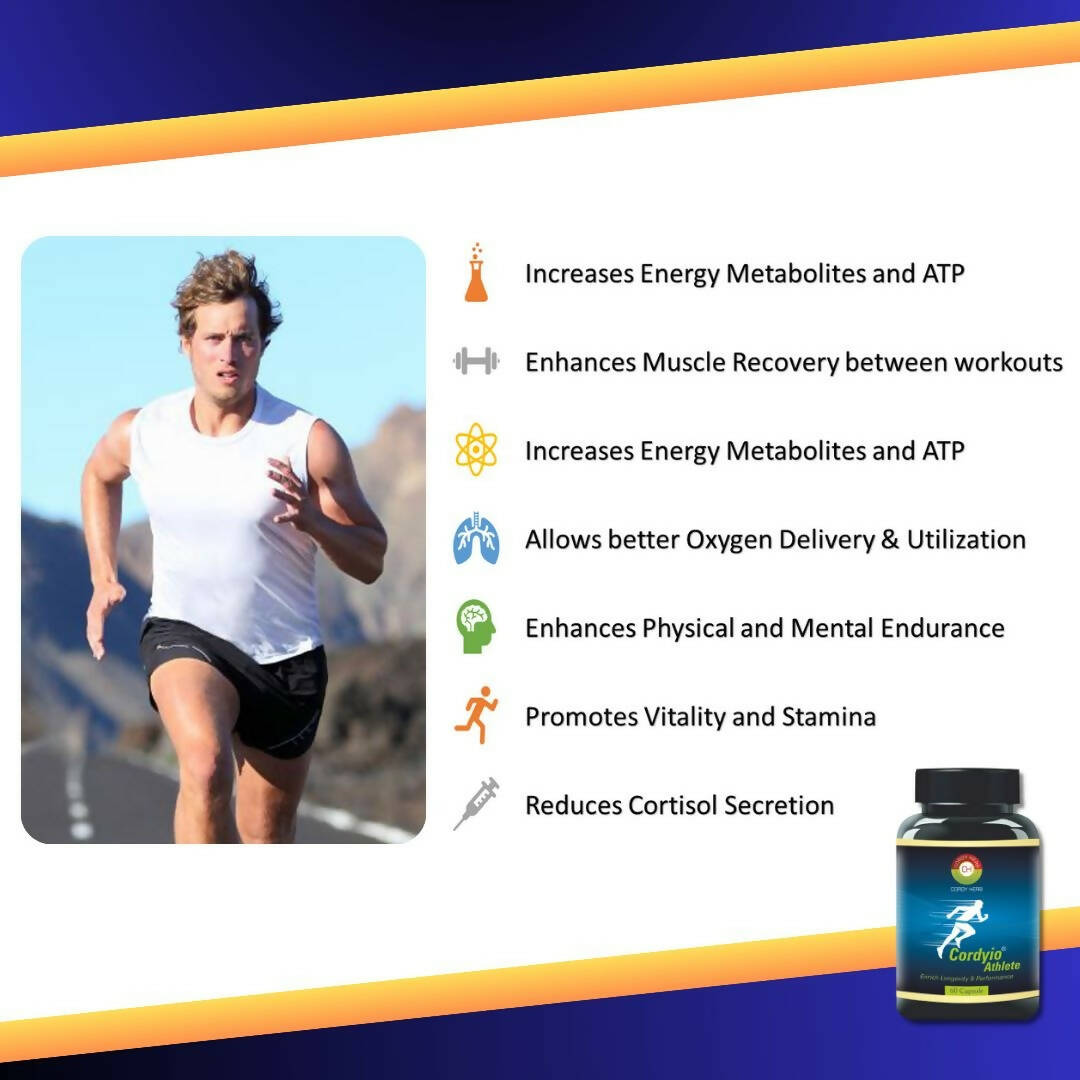 Cordy Herb Cordyio Athlete Capsules - Swadesiicart
