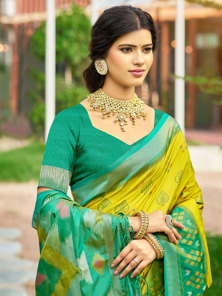 Shree Shyam Fashion Mustard Soft Silk Saree