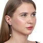 Gold-Polished Green With Navy Blue Cz Floral Stud Earring For Women - Wahe Jewels - Swadesiicart
