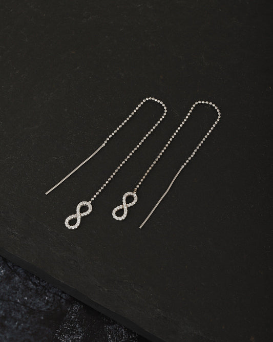 Gold-Polished Half Hoop Earring With Dangling Cz Stone For Women - Wahe Jewels - Swadesiicart