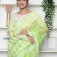 Very Much Indian Jamdhani Cotton Saree - Pista Green | Swadesiicart