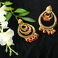 Mominos Fashion Johar Kamal Triple Circle White With Red Big Size Earrings - Swadesiicart