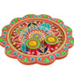 Kundan HandiKrafts Mdf Flower Pooja Thali - Red | Swadesiicart
