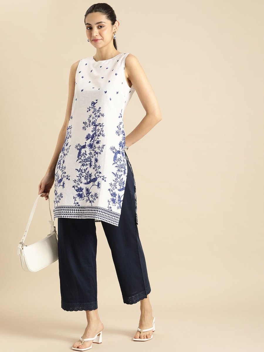 Anouk Floral Printed Pure Cotton Kurta - Swadesiicart