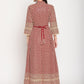 Kalini Chikankari Embroidered Pure Cotton Anarkali Kurta | Swadesiicart