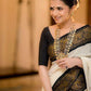 Kalini Woven Design Zari Silk Cotton Banarasi Saree | Swadesiicart