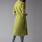 HERE&NOW Women Sap Green Solid Symmetric Kurta - Swadesiicart