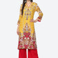 Biba Women Yellow Ethnic Motifs Printed Kurta - Swadesiicart