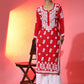HOUSE OF KARI Women Embroidered Chikankari Cotton Kurta | Swadesiicart