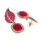 Shoshaa Set of 2 Gold-Polished Handcrafted Contemporary Drop Earrings | Swadesiicart