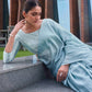 Tikhi Imli Geometric Printed Saree With Tassels | Swadesiicart
