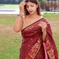 Kalini Floral Woven Design Zari Banarasi Saree | Swadesiicart