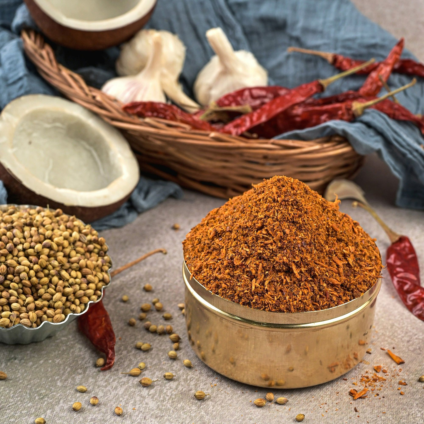 Vellanki Foods Kobbari Karam Podi (Coconut) - Swadesiicart