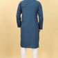 Blue Viscose Polyester Solid Men's Kurta - Mahotsav