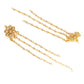Ruby Raang Gold Long Kundan & Pearl Dangler Earrings | Swadesiicart