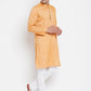 Even Apparels Yellow Rayon Men's Kurta With Band Collar | Swadesiicart