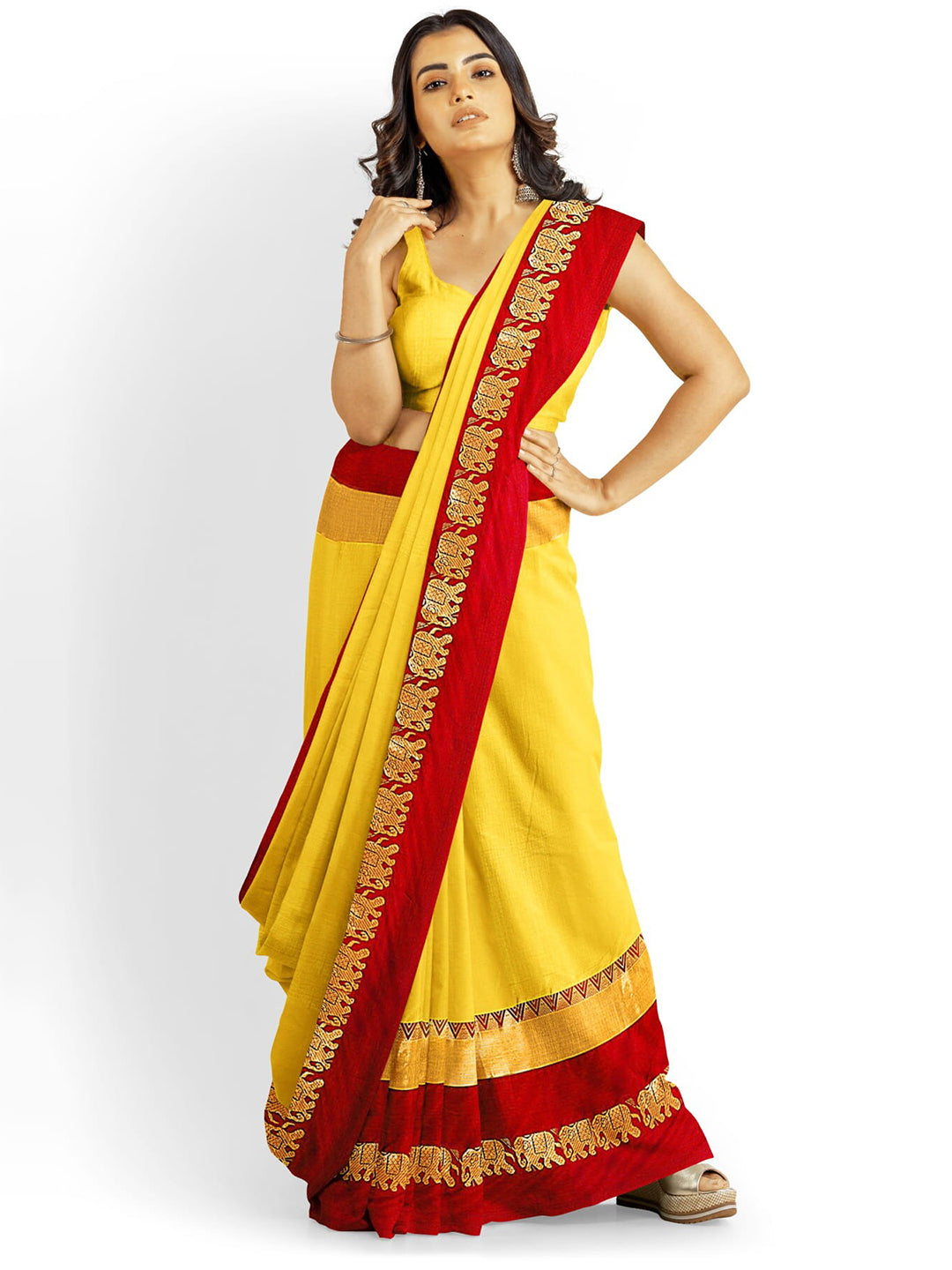 Kalini Zari Silk Cotton Banarasi Saree | Swadesiicart