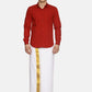 Sethukrishna Men White Solid Double Layer Readymade Dhoti | Swadesiicart