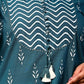 Swasti Women Blue & atlantic deep Ethnic Motifs Printed Chikankari Floral Kurta | Swadesiicart