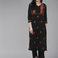 ADA Ethnic Motifs Embroidered Chikankari Cotton Straight Kurta