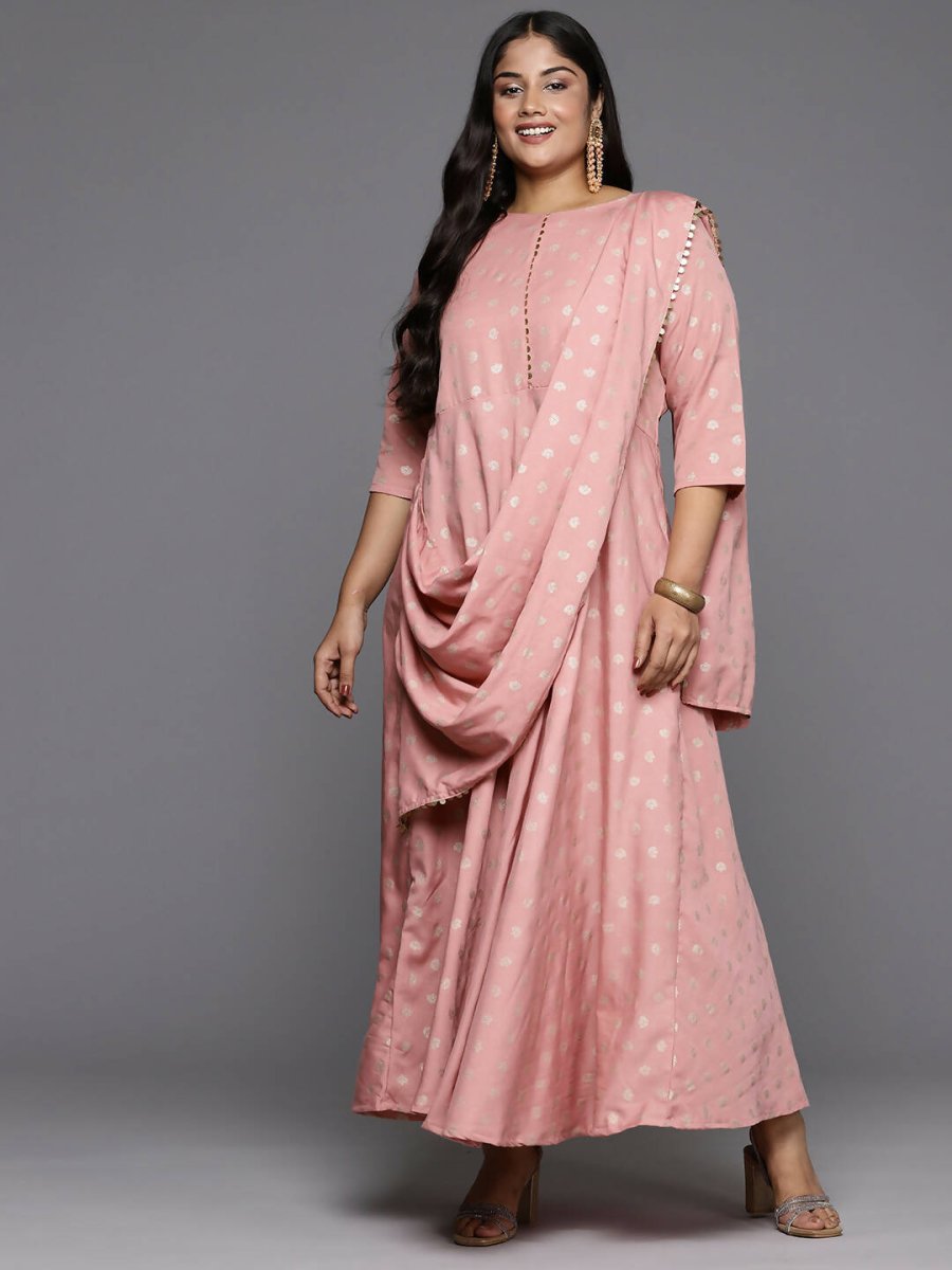 Ahalyaa Women's Traditional wear Ethnic Dress - Pink | Swadesiicart