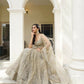 Aastha Fashion Ivory Butterfly Net Tone To Tone Cotton Thread Work And Sequence Work Embroidery Wedding Wear Lehenga Choli