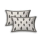 LIVING ROOTS White & Grey Ethnic Motifs 210 TC King Bedsheet with 2 Pillow Covers - Swadesiicart