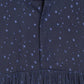 Ahalyaa Navy Blue Net Foil Print Kids Dress For Girls | Swadesiicart