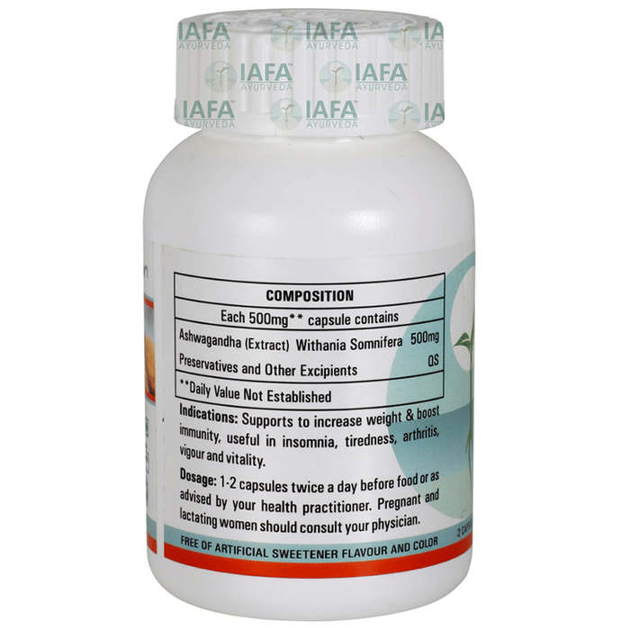Iafa Ayuveda Ashwagandha Root Extract Veg Capsules | Swadesiicart