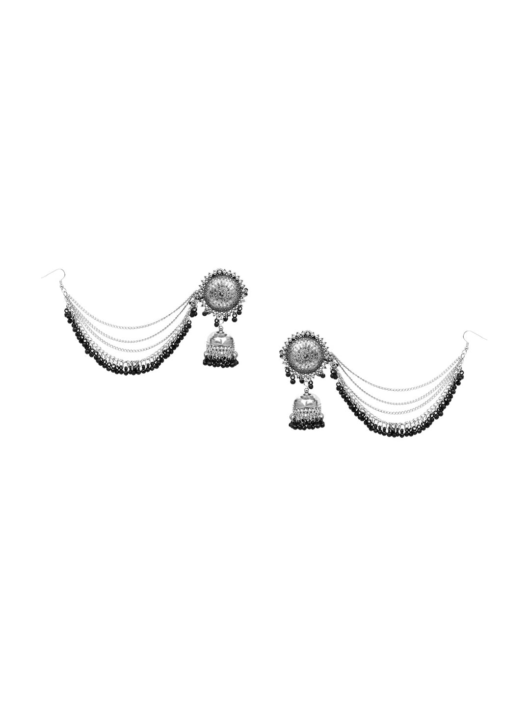 Cardinal Black Oxidised Maang Tikka Set | Swadesiicart