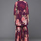 Ahalyaa Women Floral Printed Tunic with Sharara - Black Color | Swadesiicart