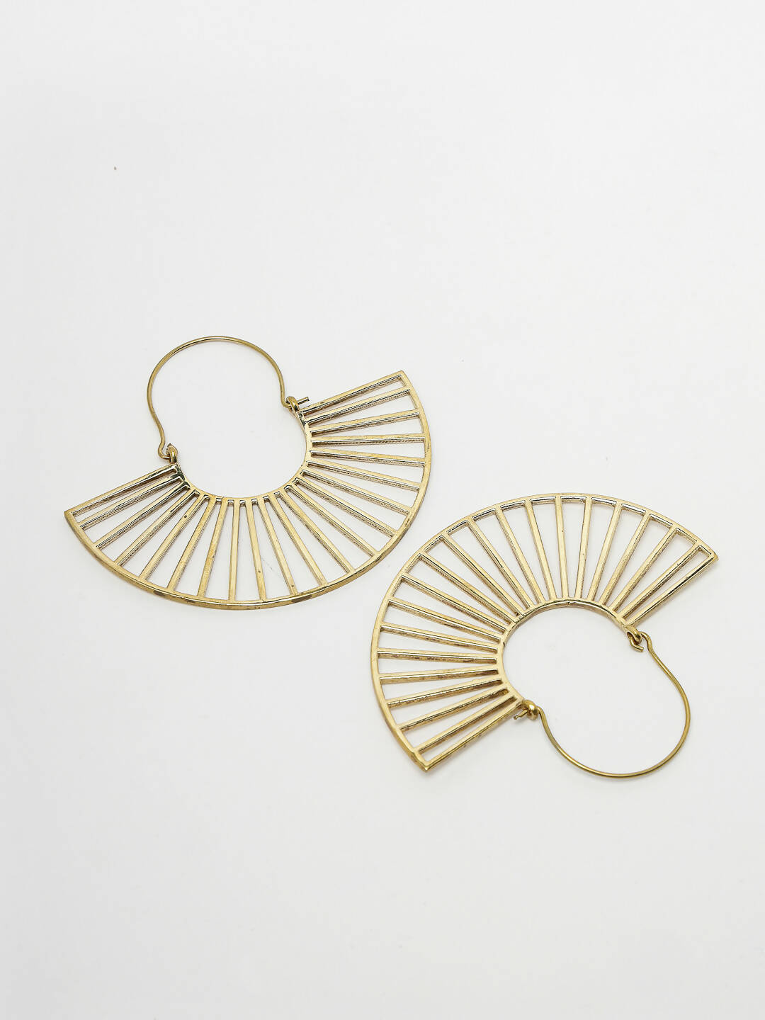 NVR Women Golden Hoop Earrings - Swadesiicart