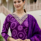 The52 Purple Women's Gorgeous Rayon Embroidered Straight Kurta with Pant And Dupatta Set - Swadesiicart