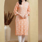 ADA Ethnic Motifs Embroidered Lucknowi Chikankari Detailed Modal Cotton Straight Kurta | Swadesiicart