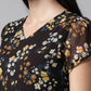 Souchii Women Black Floral Chiffon Maxi Dress - Swadesiicart