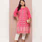 Sztori Plus Size Ethnic Printed Kurta - Swadesiicart