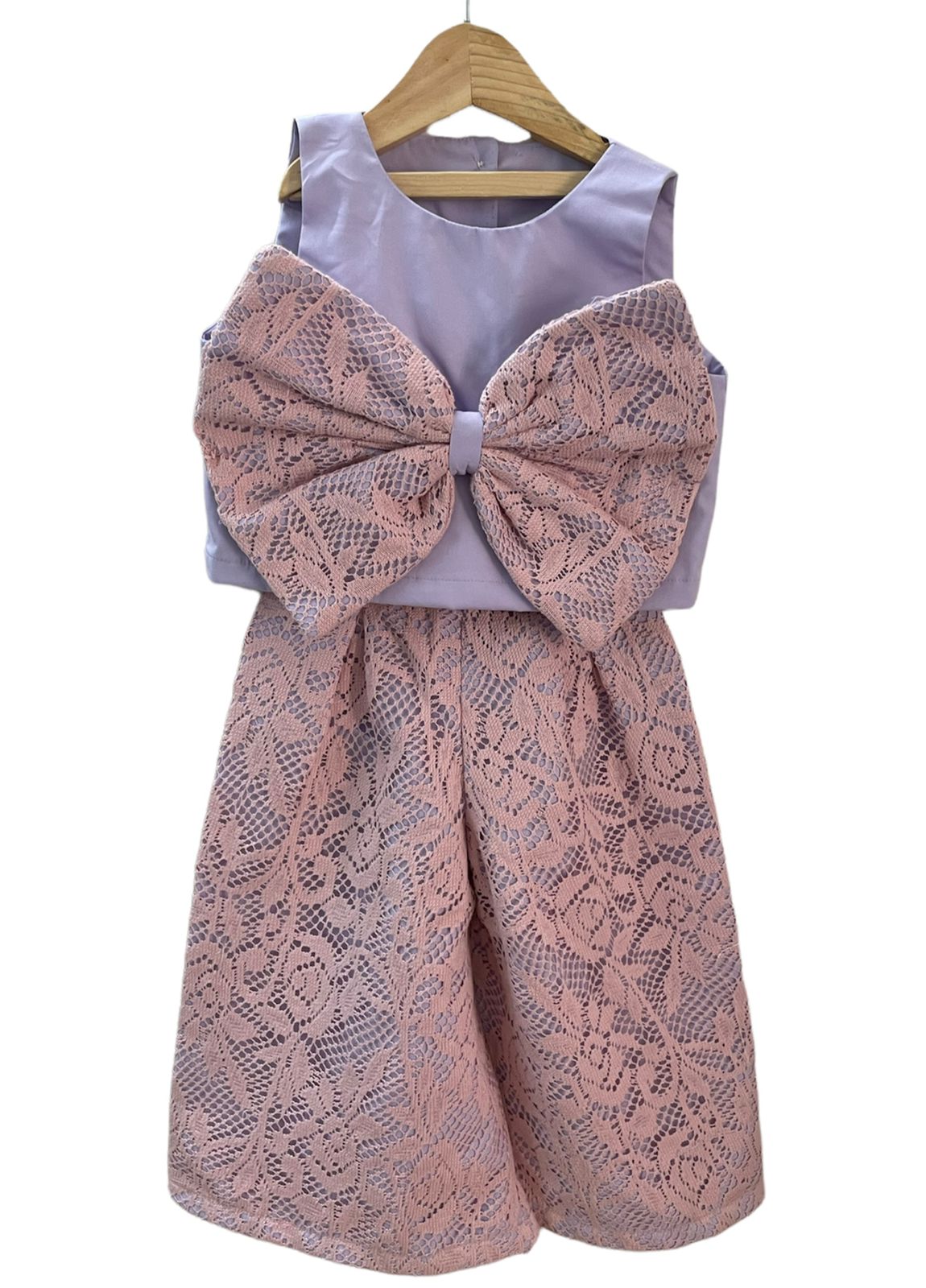 ArthLife Lavender And Pink Bow Co-Ord Set - Swadesiicart