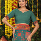 Shree Shyam Fashion Linen Cotton Rama Green Saree