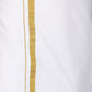 Sethukrishna Men White Solid Cotton Dhoti (GENIE-67335) | Swadesiicart