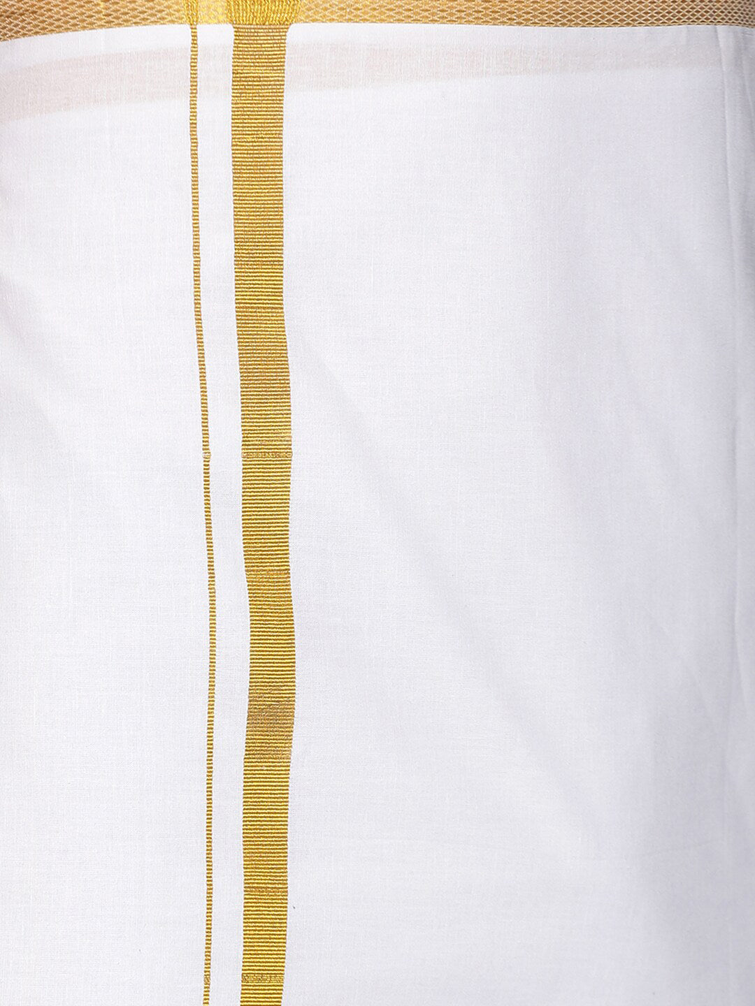Sethukrishna Men White Solid Cotton Dhoti (GENIE-67335) | Swadesiicart