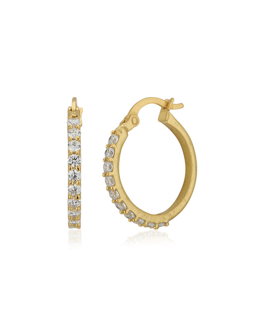 Gold-Polished With Cz Floral Bold Stud Earring - Wahe Jewels - Swadesiicart