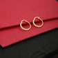 Gold-Polished With Cz Floral Bold Stud Earring - Wahe Jewels - Swadesiicart