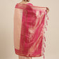 Saree Mall Peach-Coloured Ethnic Motifs Zari Silk Blend Banarasi Saree | Swadesiicart