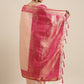 Saree Mall Peach-Coloured Ethnic Motifs Zari Silk Blend Banarasi Sarees | Swadesiicart