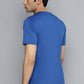 Alcis Men Blue Typography Printed Slim Fit Training Or Gym T-shirt | Swadesiicart