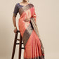 Saree Mall Pink Woven Design Zari Silk Blend Banarasi Saree | Swadesiicart
