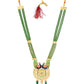 Cardinal Gold-Polished Green Studded Jewellery Set - Swadesiicart