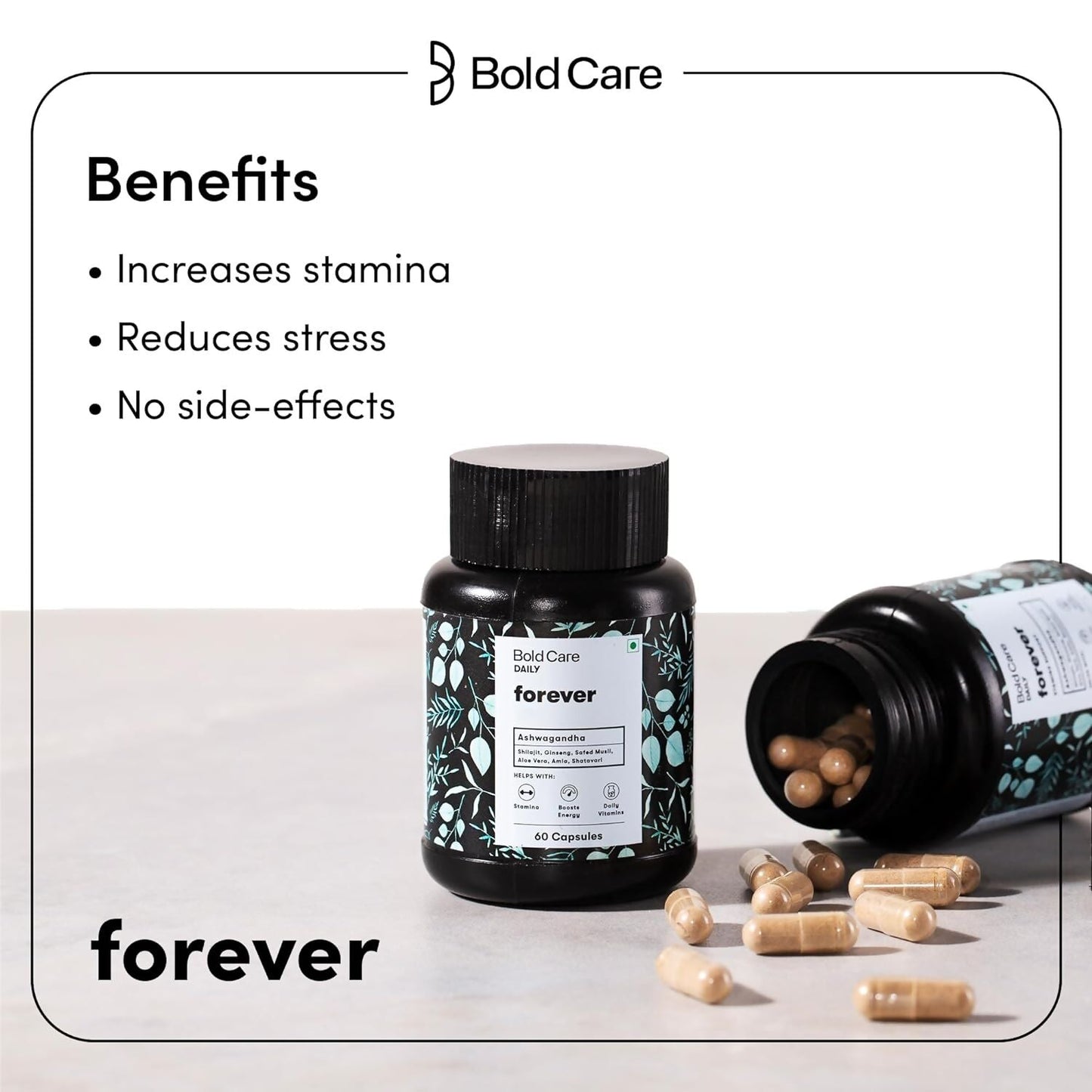 Bold Care Forever - Natural Stamina Supplement Capsules - Swadesiicart