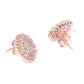 Gold-Polished Black Cz Circular Drop Earring For Women - Wahe Jewels - Swadesiicart
