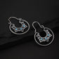 Gold-Polished Navy Blue Tasselled Contemporary Drop Earring For Women - Wahe Jewels - Swadesiicart